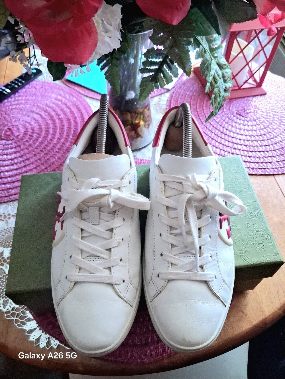 Tory Burch Color Block Signature T-Logo Leather Sneaker Shoes Size 9 - Picture 4 of 11